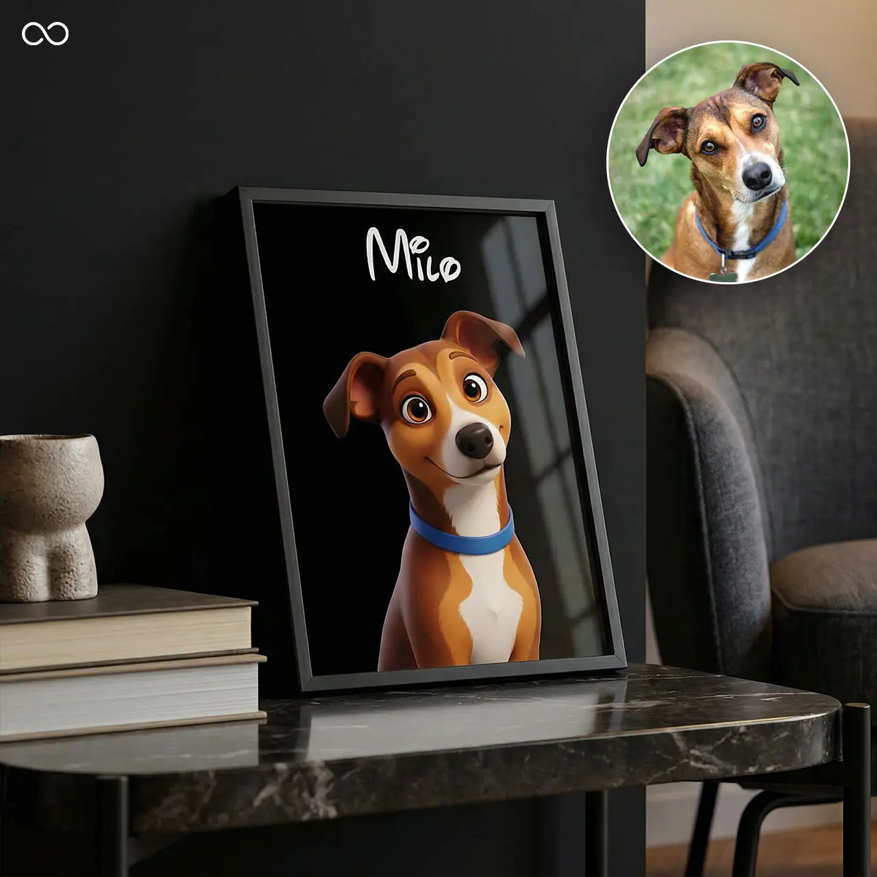 PawToon Clásico: Retrato personalizado de tu mascota