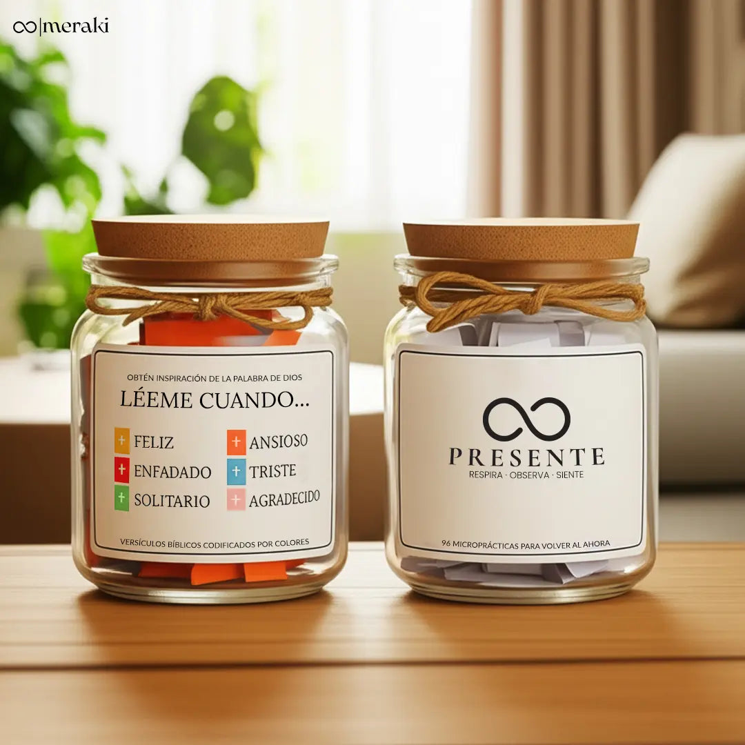 Kit Esencial: Frasco Bíblico + Frasco Presente